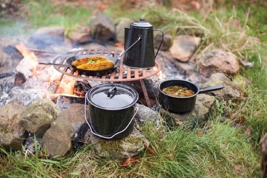 Pannenset Kampvuur – 4 Delig – Outdoor – Metaal