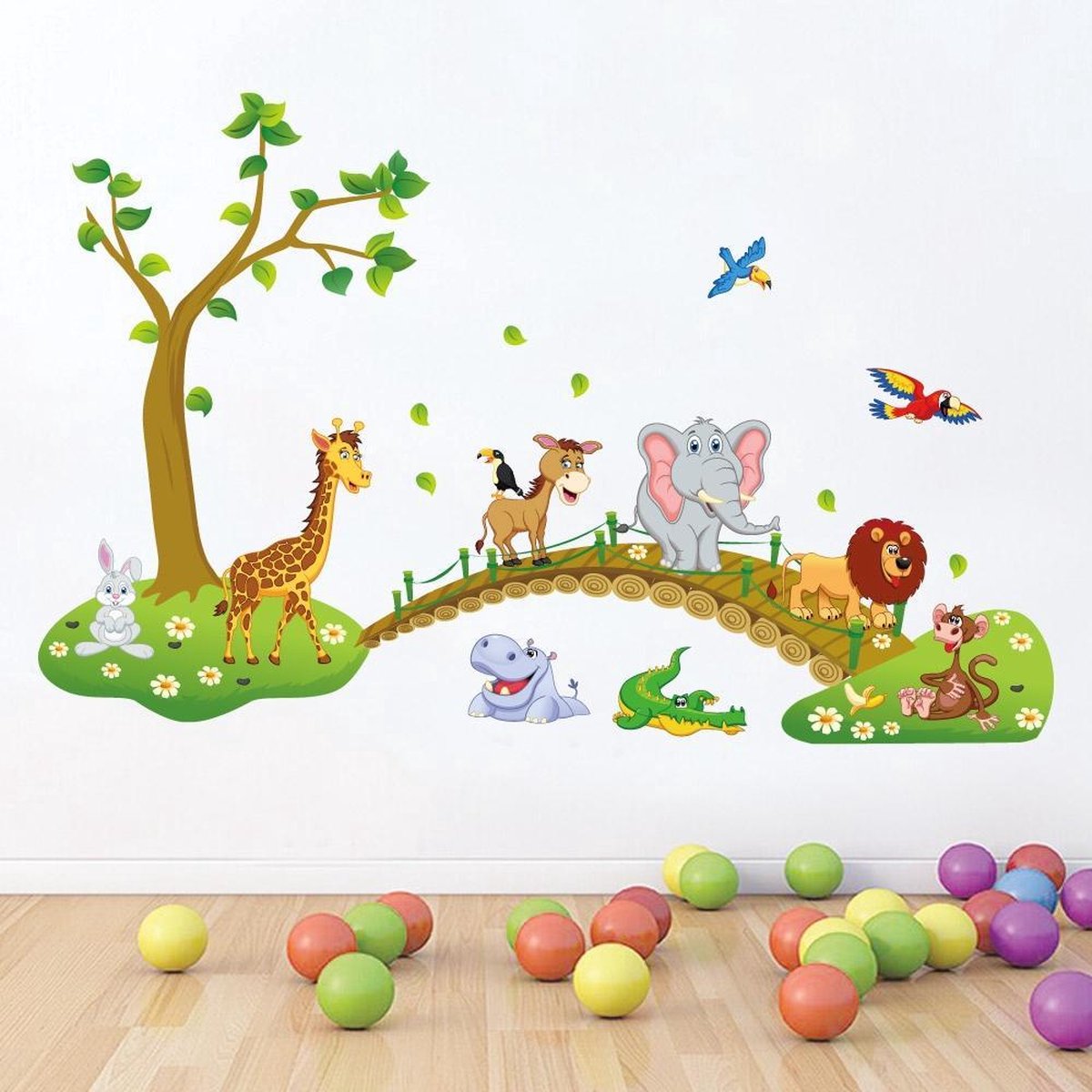 Muursticker Jungle brug