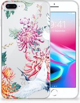 iPhone 7 Plus | 8 Plus TPU Hoesje Bird Flowers