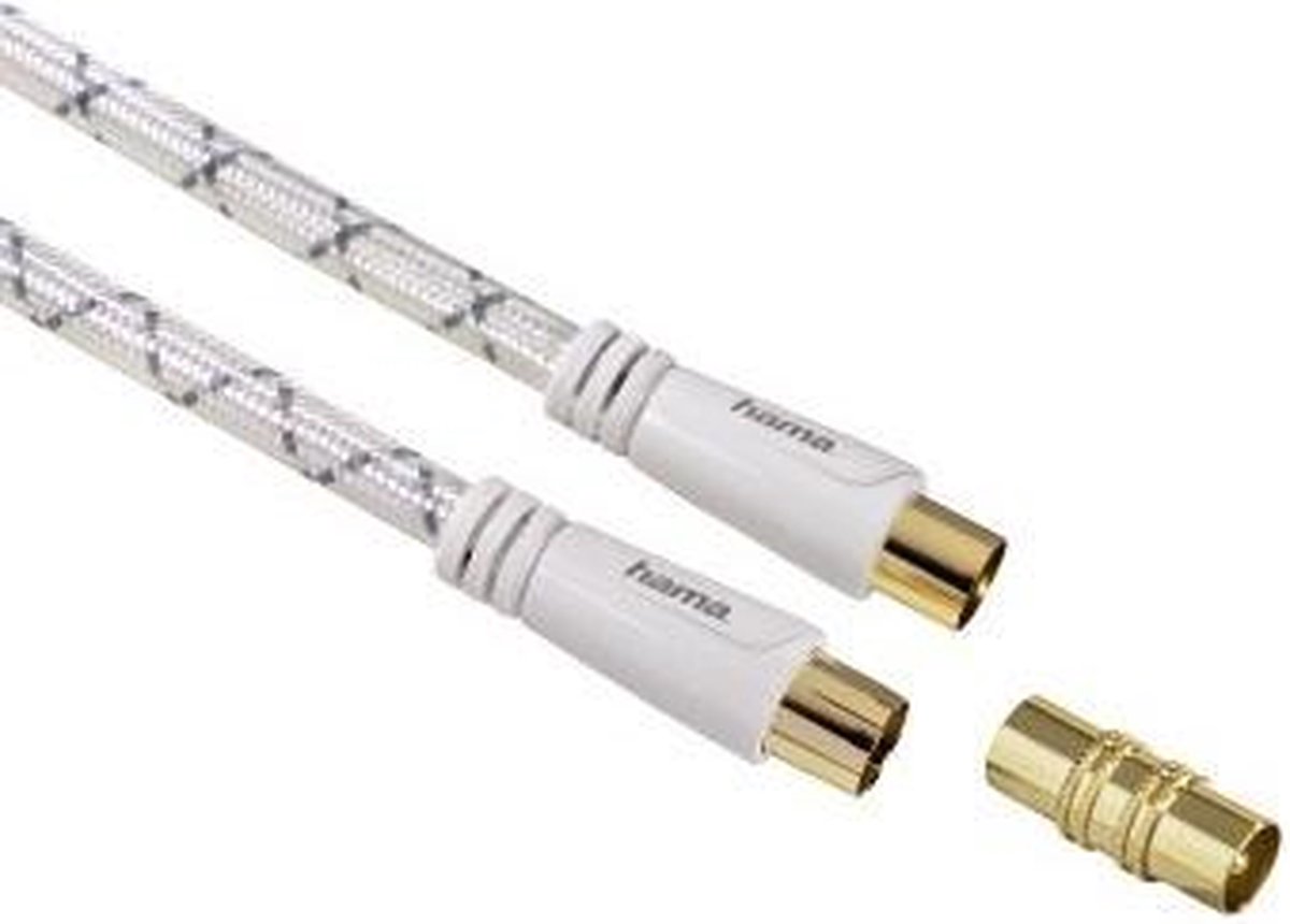 Hama 00122448 coax-kabel 5 m Wit