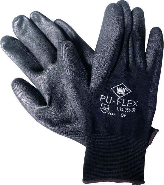 Werkhandschoenen PU Flex - Handschoen - Zwart | bol.com