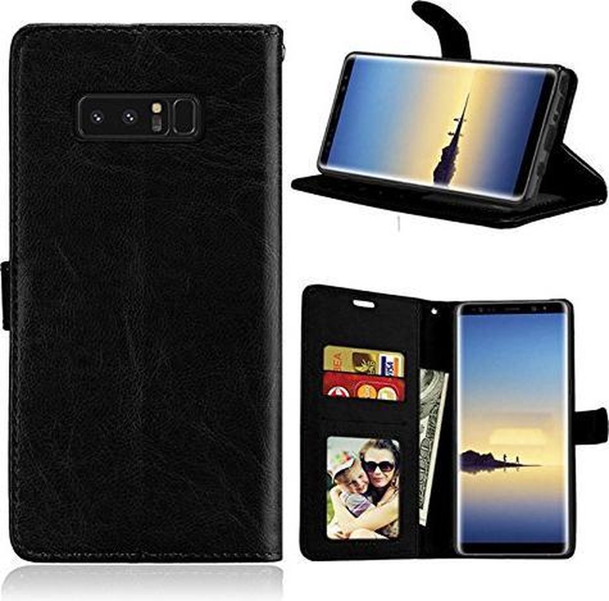 Telefoonhoes Geschikt voor: Samsung Galaxy Note 8 portemonnee hoesje - Note 8