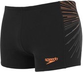 Speedo Placement Panel Aquashort  Zwembroek - Mannen - zwart/oranje/grijs