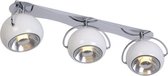 Lucide COMET Spotlamp incl 3x11W lichtbron. Wit /chroom/Glas L 71 cm B 15 cm