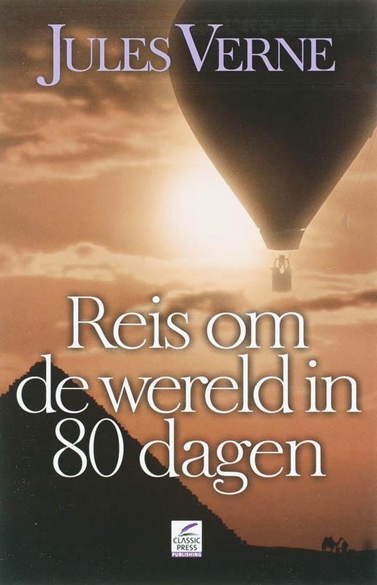 Cover van het boek 'Reis om de wereld in 80 dagen'