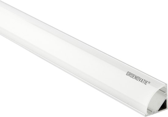 Groenovatie LED Strip Profiel Hoek - 1,5 meter - Aluminium - Compleet |  bol.com