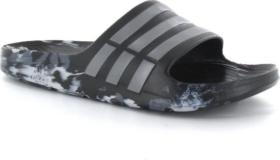 adidas Duramo Slide Marbled - - Heren - Maat 44,5 Zwart | bol.com