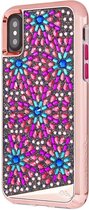 iPhone Xs/X Backcase hoesje - Case-Mate - Glitters Rose goud - Kunststof
