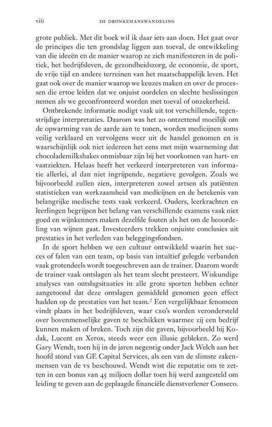 Boekpagina met tekst over toeval, wetenschap, geneeskunde en sportprestaties.