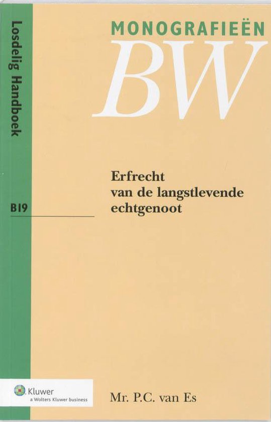 Monografieen BW B19 - Erfrecht van de langstlevende - cover