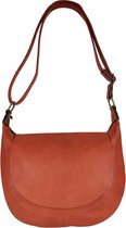 Flora & Co crossbody tas met flap brique - baksteen