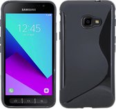 Samsung Galaxy Xcover 4 Hoes Zwart S-line TPU siliconen case hoesje