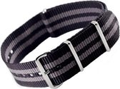 Nato Strap zwart grijs Original James Bond - 18mm