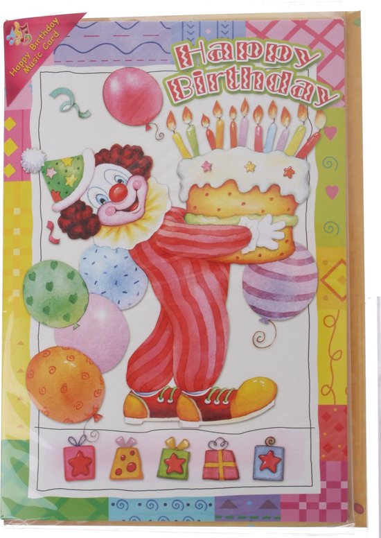Carte D Anniversaire Tom Avec Clown Sonore Cm Bol Com