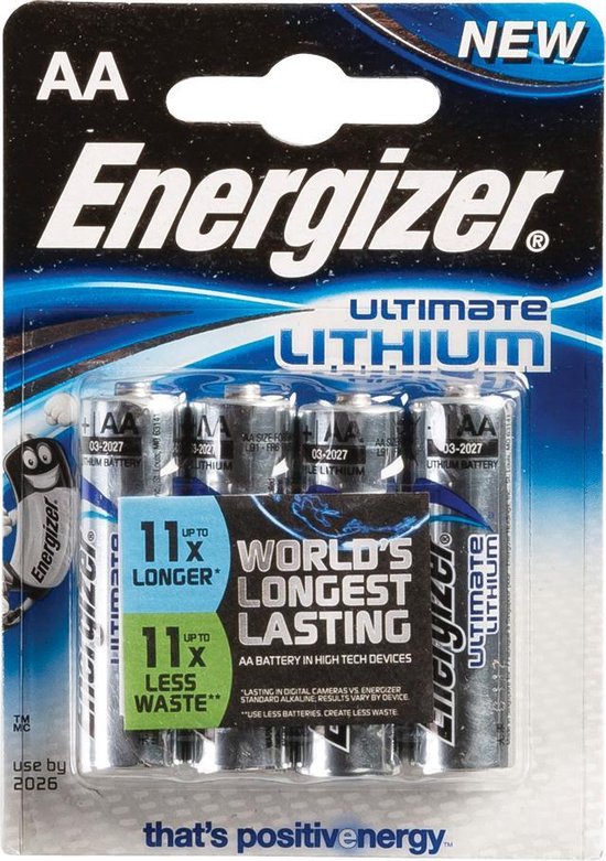 Energizer Ultimate Lithium Mignon - AA LR 6 - 1,5V - 1x4 stuks | bol.com