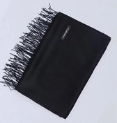 Premium Black Cashmere Scarf - Sjaal Zwart - Shawl - omslagdoek