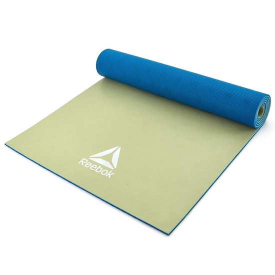 Yoga mat dubbelzijdig Reebok 4mm blauw/groen van Reebok — afbeelding 4