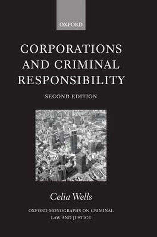 Oxford Monographs on Criminal Law and Justice- Corporations  ... - cover