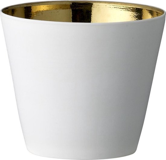 Plaristo Copenhagen Dome tea light holder, porcelain, white, 12 x 12 x