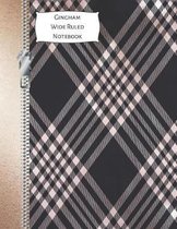 Gingham Wide Ruled Notebook