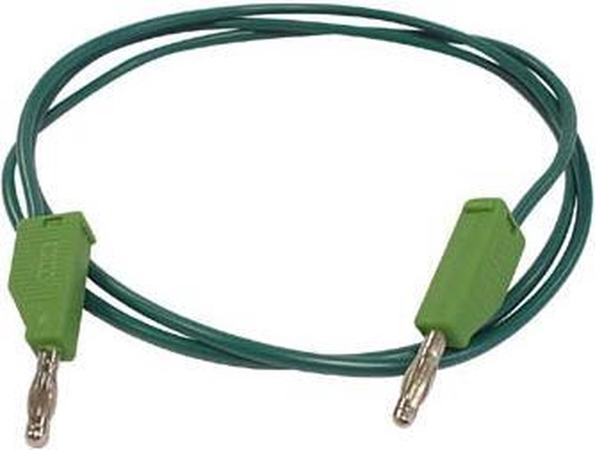 Meetsnoeren (Spuitgegoten Banaanpluggen 4Mm) / Groen