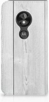 Motorola Moto E5 Play Standcase Hoesje Design White Wood