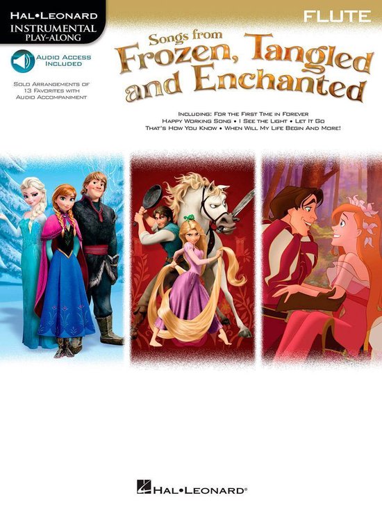 Songs from Frozen, Tangled and Enchanted - Flute Songbook - cover