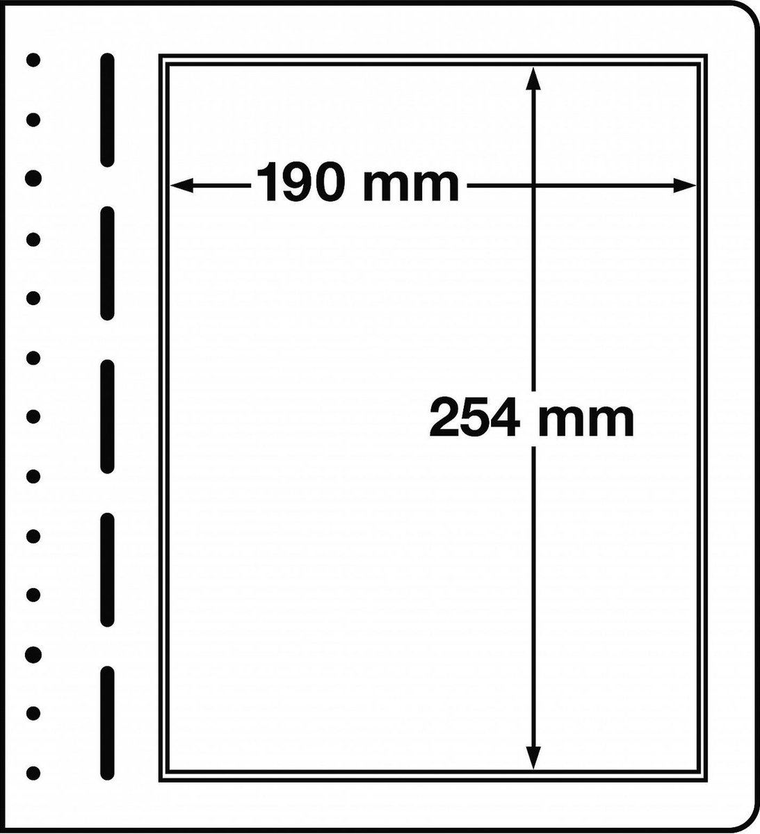 LEUCHTTURM - Muntblad - LB-bankvellen, eenzijdige verdeling, 190x254 mm