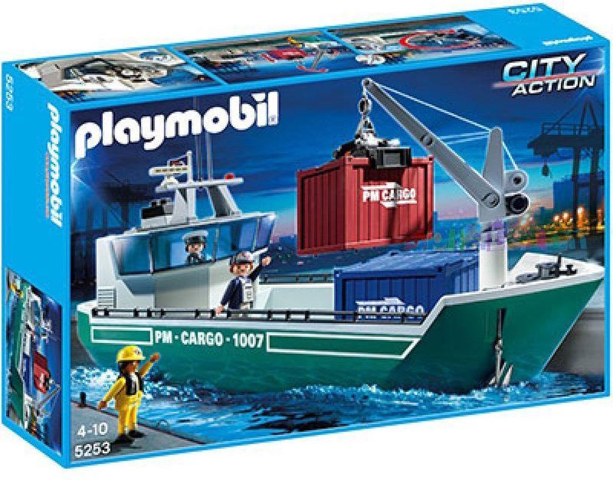 Playmobil Vrachtschip met Laadkraan - 5253 | bol.com