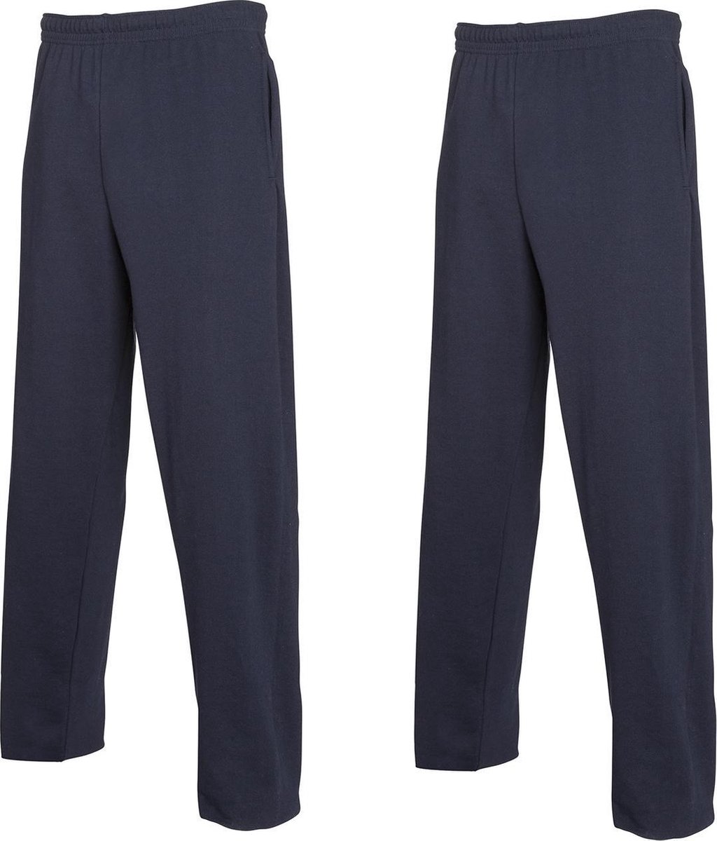 2-Pack Fruit of the Loom Joggingbroek (met rechte Pijp) Blauw Maat XL