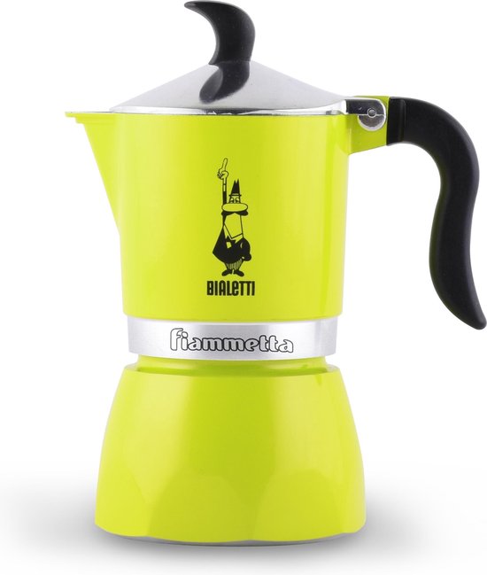 Bialetti Fiammetta Lime Percolator - 3 kops