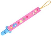 Speenkoord Roze met Aapje en Olifant | Happy Monkey