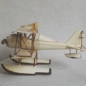 Blikken - dubbeldekker - watervliegtuig - MadDeco 32x27x15 cm vliegtuig