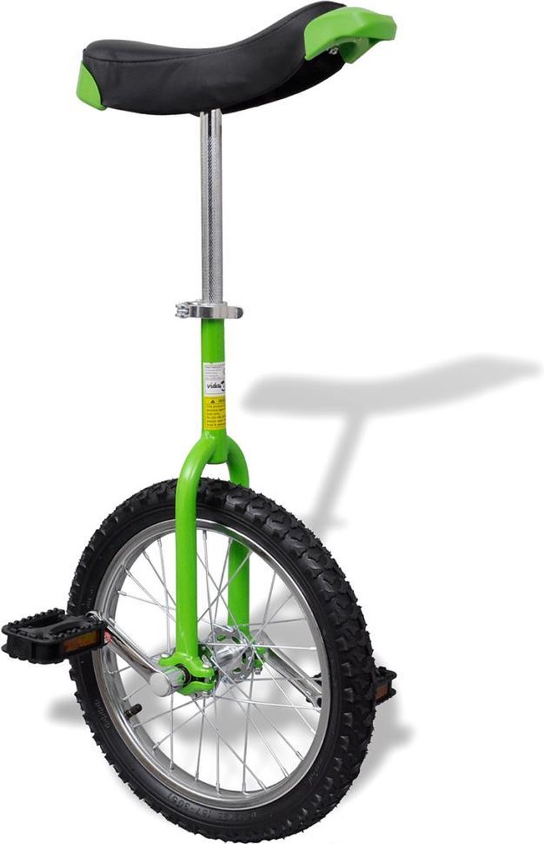 vidaXL Eenwieler verstelbaar(groen 16 inch )