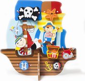 Playing Kids Piraten Touwenpuzzel – 30cm | Spelen en Ontdekken voor Jongens en Meisjes | Beweegbaar Speelbord | Leren en Persoonlijke Ontwikkeling