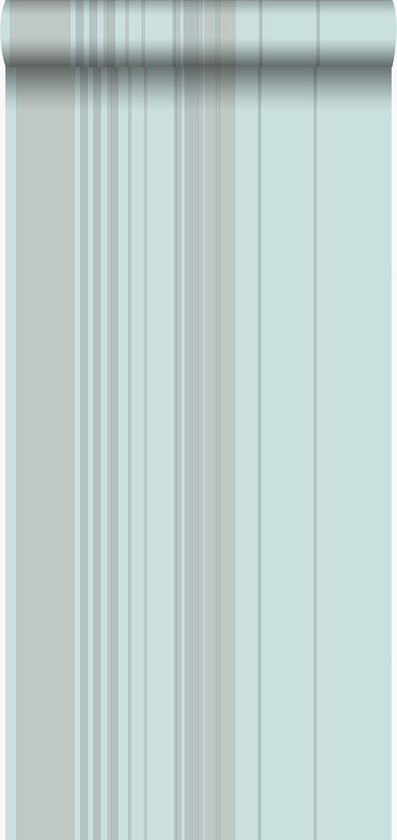 Origin behang strepen zeegroen - 346228 - 53 x 1005 cm