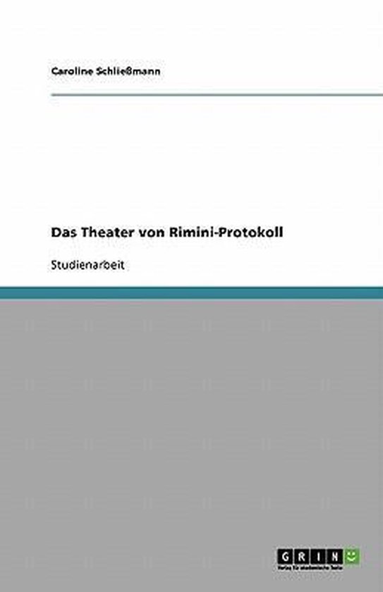 Das Theater von Rimini-Protokoll - cover
