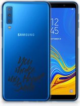Geschikt voor Samsung Galaxy A7 (2018) Siliconen Backcase Design Heart Smile