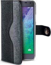 Celly - Onda Wallet Case booktype hoes - Samsung Galaxy Alpha - zwart