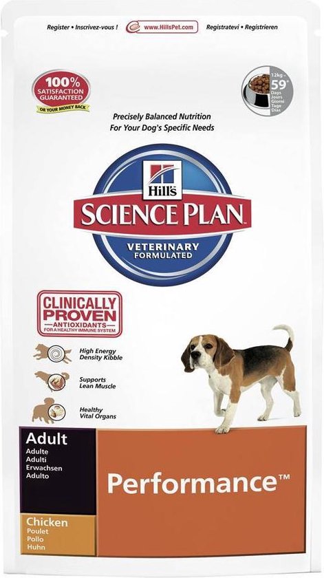Hill's Science Plan Canine Performance - Adult - Kip - Hondenvoer - 12 kg |  bol.com