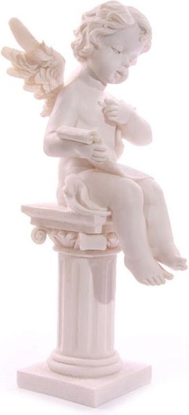 Sculpture - Engel - Chérubin assis sur un pilier -