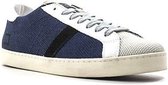 D.A.T.E. Geweven Sneaker – Trendy Dames Schoen – Hill Low Argegno – Blauw/Wit Maat 41