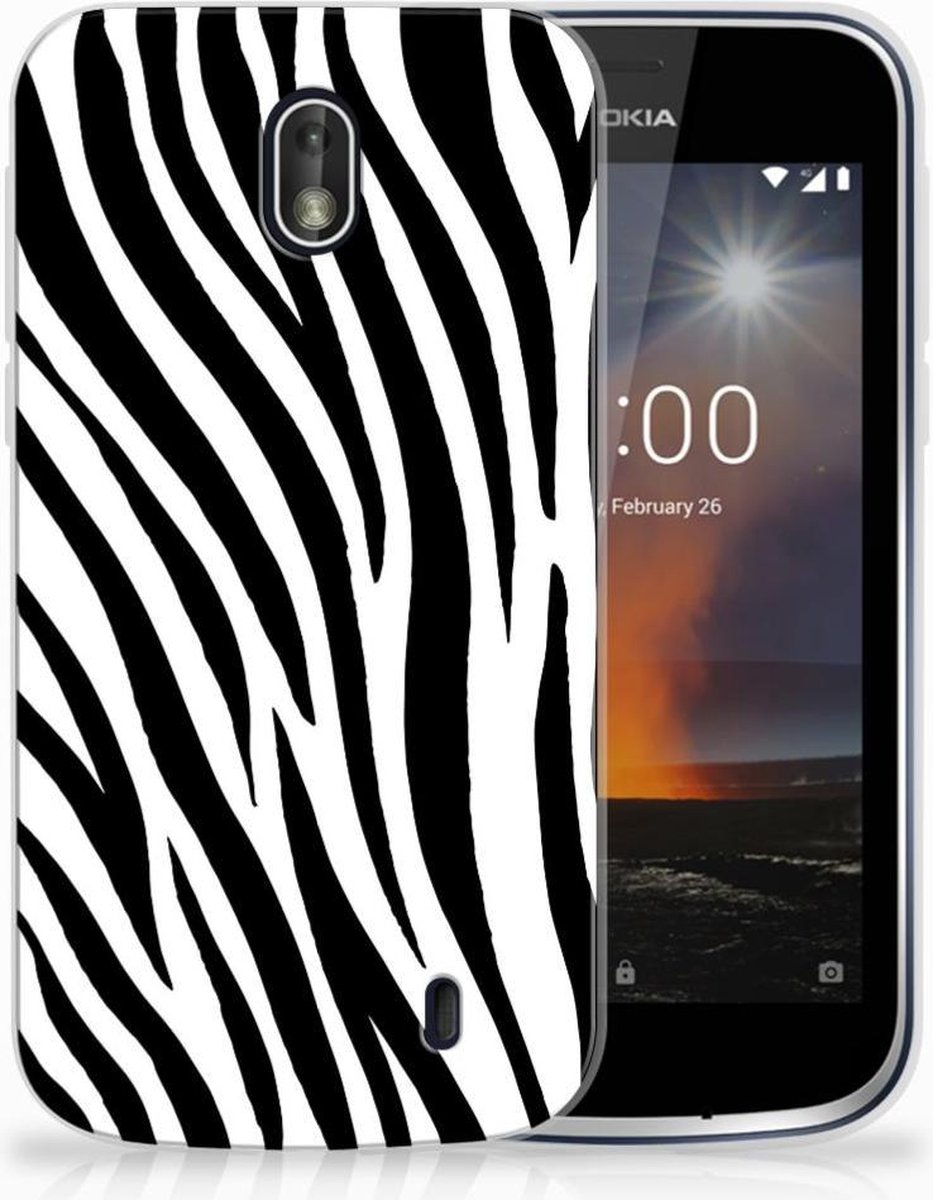 Nokia 1 TPU Hoesje Zebra