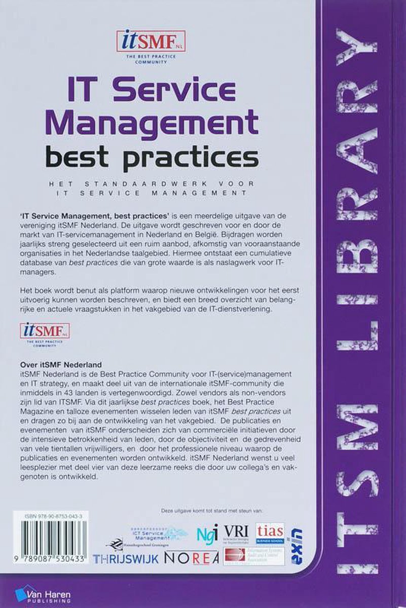 IT Service Management best practices - deel 4 - back cover
