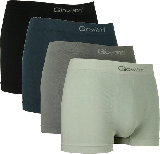Giovanni heren boxershorts 'Naadloos Pakket' grijs maat M 4-Pack | bol.com