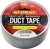 Duct tape / duck tape zilver watervast 50 mm x 50 meter