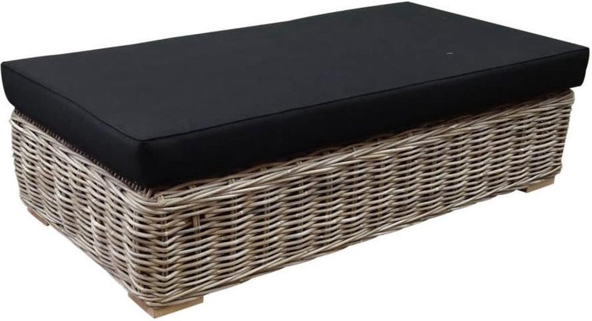 Nissah voetenbank 143x75xH43 cm naturel rotan