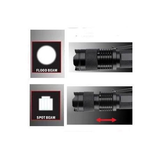 CREE Mini LED Zaklamp - 700 Lumen - Zwart