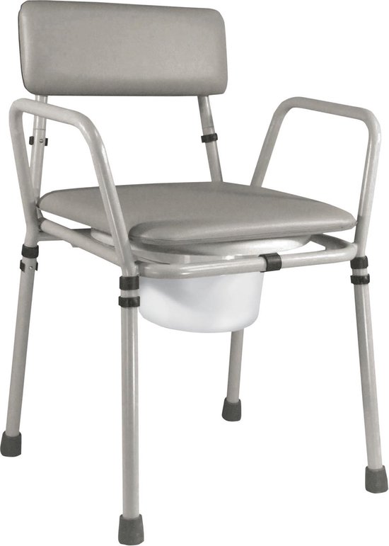 Aidapt - toiletstoel - potstoel in hoogte verstelbaar - grijs