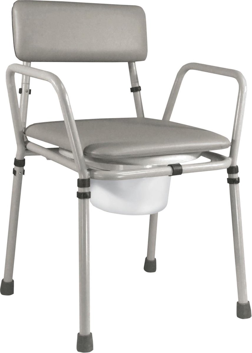 Aidapt - toiletstoel - potstoel in hoogte verstelbaar - grijs - Aidapt